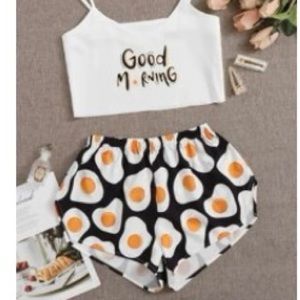 Egg themed pj set